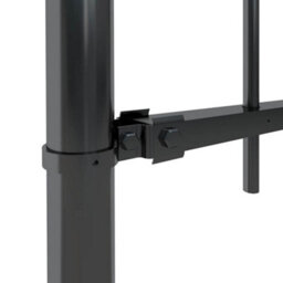 Walplus Garden Fence With Hoop Top Steel 537X100 Cm Black - thumbnail 4