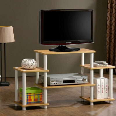 Walplus Furinno 11257Be/wh Turn-N-Tube No Tools Entertainment Center, Beech/white - image 1