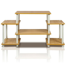 Walplus Furinno 11257Be/wh Turn-N-Tube No Tools Entertainment Center, Beech/white - thumbnail 3