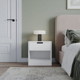 Urbn-Living Urbnliving 47Cm Height Drawer Bedside White Table Nightstand Shelf Cabinet Storage Unit Bedroom Furniture - thumbnail 3