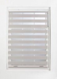 Furnished Day And Night Roller Blinds - Grey Striped Roller Shades For Windows And Doors (W)105Cm (L)210Cm - thumbnail 4