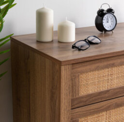 Home Treats Chest Of 4 Drawer's Wooden Rattan Furniture - thumbnail 4