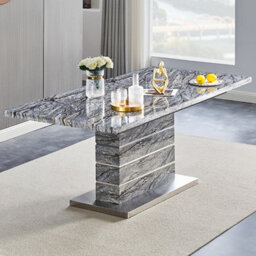 Furniture in Fashion Parini Large Extending Dining Table In Melange Marble Effect