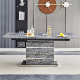 Furniture in Fashion Parini Large Extending Dining Table In Melange Marble Effect - thumbnail 3