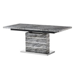 Furniture in Fashion Parini Large Extending Dining Table In Melange Marble Effect - thumbnail 8