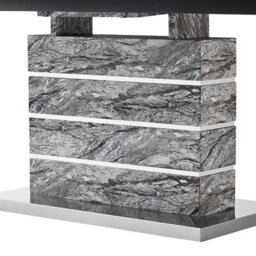 Furniture in Fashion Parini Large Extending Dining Table In Melange Marble Effect - thumbnail 9