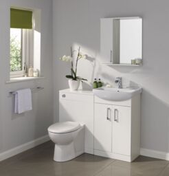 Ardenno Gloss White Toilet Cabinet (H)810mm X (W)550mm - thumbnail 2