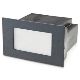 GoodHome Neihart Matt Dark Grey Mains-Powered Neutral White Led Rectangular Deck Light - thumbnail 1