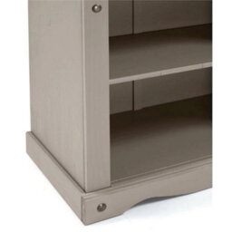 Grey Wax 5 Shelf Solid Pine Bookcase - thumbnail 4