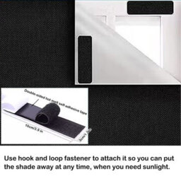 MadeokoLTD 100% Blackout Diy Curtain Portable Window Shade Extra Large With Magic Tape Home - thumbnail 5