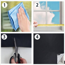 MadeokoLTD 100% Blackout Diy Curtain Portable Window Shade Extra Large With Magic Tape Home - thumbnail 7