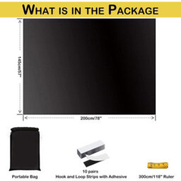 MadeokoLTD 100% Blackout Diy Curtain Portable Window Shade Extra Large With Magic Tape Home - thumbnail 2