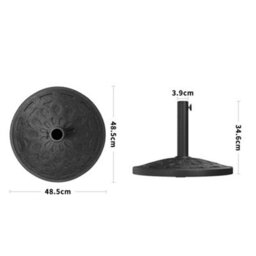 Living And Home Black Round Resin Umbrella Base Heavy Duty Outdoor Parasol Stand 14 Kg - thumbnail 4