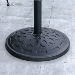 Living And Home Black Round Resin Umbrella Base Heavy Duty Outdoor Parasol Stand 14 Kg - thumbnail 1