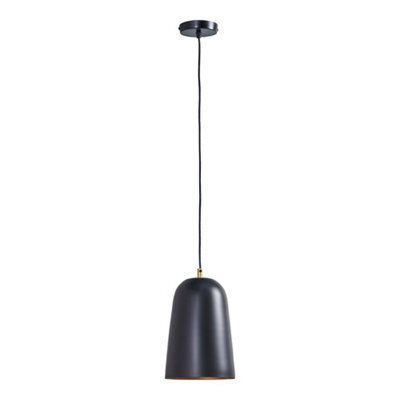 Valuelights Morimo Black Metal Industrial Style Suspended Ceiling Pendant Light Fitting - image 1