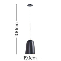 Valuelights Morimo Black Metal Industrial Style Suspended Ceiling Pendant Light Fitting - thumbnail 6