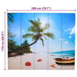 Vidaxl Folding Room Divider 200X170 Cm Beach Room Dividers - thumbnail 7