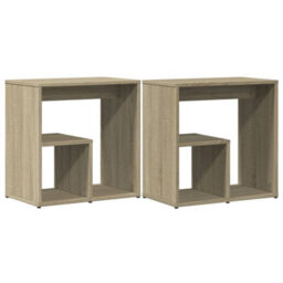 Berkfield Side Tables 2 Pcs Sonoma Oak 50X30X50 Cm Engineered Wood - thumbnail 2