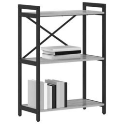 Berkfield Bookcase Grey Sonoma 60 X 30 X 83 Cm Engineered Wood - thumbnail 3
