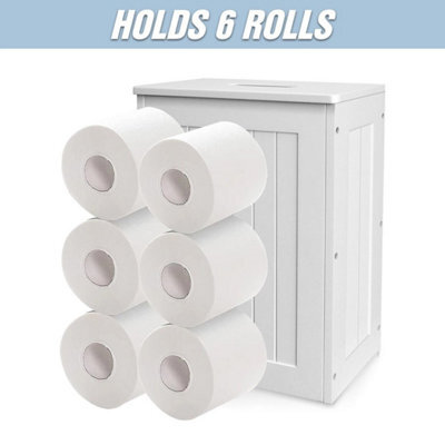 Bathroom Storage Unit Slimline Toilet Roll Paper Holder Cabinet Tidy Box U - image 1