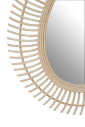Orsina Teardrop Natural Rattan Wall Mirror, Large Wood Wall Mirror, Mirror With Rattan Frame, Reliable Tear Mirror - thumbnail 5
