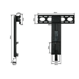 Alphason Chromium Tv-Stand With 1 Flap Black, 1000mm Include Bracket - thumbnail 4