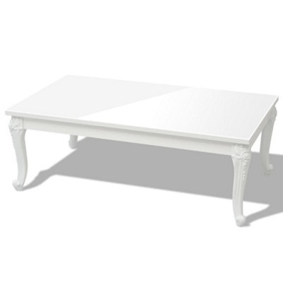 Vidaxl Coffee Table 115X65X42 Cm High Gloss White High Gloss Coffee Tables - image 1