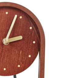 Wyld And Coco Elara Home Modern Mdf Table Clock - Brown, Round Face, Pendulum, W15 X D6 X H25Cm - thumbnail 6