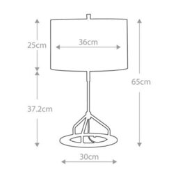 Elstead Lighting Vicenza 1Lt Table Lamp Finish: Dark Grey Polished Nickel Wired: 1X60W E27 220-240V 50Hz - thumbnail 6