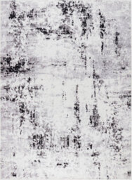 Livabliss Pisa-Abstract Black Grey Off-White Modern Marble Living Dining Bedroom Rug 200 X 275 Cm Easy Care, Non Shedding - thumbnail 1