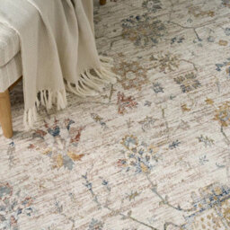 Xample Nourison Antique Fusion Ivory Multi Rug 274X361Cm Soft Polyester Distressed Vintage Style Indoor Area Rug Neutral Tone - thumbnail 2