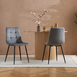 Brown Round Fluted Dining Table Axel Birlea - thumbnail 2