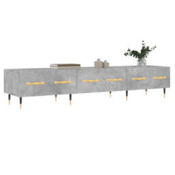 Berkfield Tv Cabinet Concrete Grey 150X36X30 Cm Engineered Wood - thumbnail 3