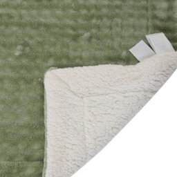 Thehotsale Sherpa Thickened Double Sided Warm Soft Green Throw Blanket Plain Design 150Cm W X 100Cm D - thumbnail 7