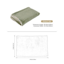 Thehotsale Sherpa Thickened Double Sided Warm Soft Green Throw Blanket Plain Design 150Cm W X 100Cm D - thumbnail 9