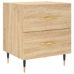 Berkfield Bedside Cabinets 2 Pcs Sonoma Oak 40X35X47.5 Cm Engineered Wood - thumbnail 5