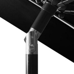 Walplus 3-Tier Garden Parasol With Aluminium Pole Black 3 M - thumbnail 6