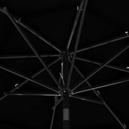 Walplus 3-Tier Garden Parasol With Aluminium Pole Black 3 M - thumbnail 5