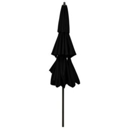 Walplus 3-Tier Garden Parasol With Aluminium Pole Black 3 M - thumbnail 4