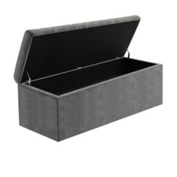 Safar 90Cm Wide Ottoman Storage Box - Dark Grey Naples Ottoman Box With Storage - thumbnail 5