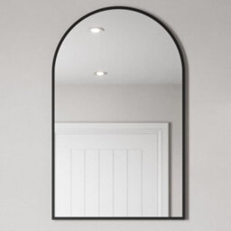 Affine 500 X 800mm Black Wall Mounted Bathroom Mirror Framed Modern Arched Design - thumbnail 1