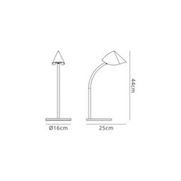 Luminosa Lighting Luminosa Capuccina Small 1 Light Table Lamp, 8.5W Led, 3000K, 610Lm, White, 3Yrs Warranty - thumbnail 5
