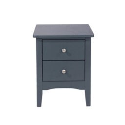 Blue 2 Drawer Beside Cabinet Indoor Tables With Drawers Home - thumbnail 3