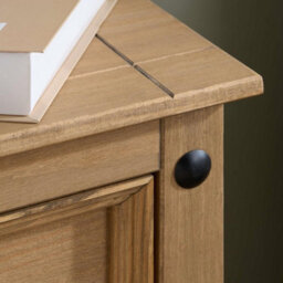 Birlea Corona Large 3 Drawer Bedside Cabinet Bedside Mexican Chest - thumbnail 2