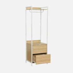 Sweeek - Wardrobe Module With 2 Drawers And 1 Shelf Clever White 60X48X190 Cm - thumbnail 3