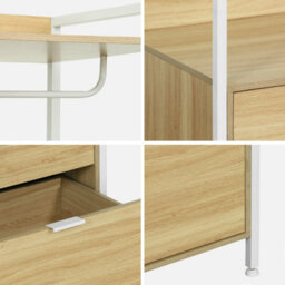 Sweeek - Wardrobe Module With 2 Drawers And 1 Shelf Clever White 60X48X190 Cm - thumbnail 4