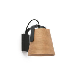 Luminosa Lighting Luminosa Stood 1 Light Indoor Wall Lamp Black, Wood, E27