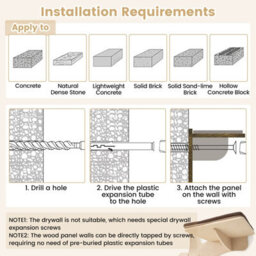 Costway Wall-Mounted Cat Tower Cat Wall Shelves Furniture W/ Perch - thumbnail 8