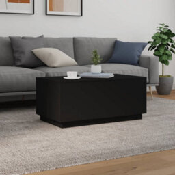 Berkfield Coffee Table With Led Lights Black 90X50X40 Cm - thumbnail 4