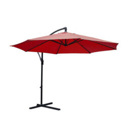 Kct Garden Parasol 3M Large Burgundy Cantilever With Base - thumbnail 5